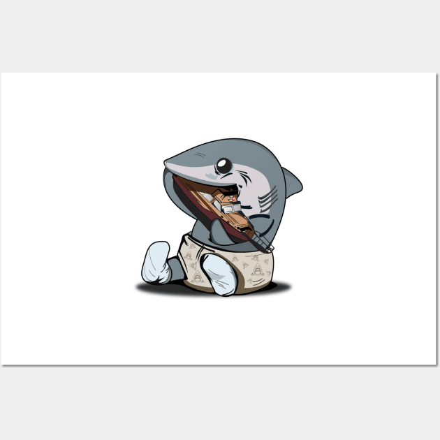 Friendly shark Wall Art by Cool-Ero